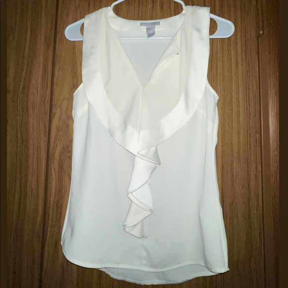 H&M Tops - Off-white ruffle blouse